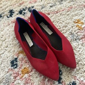 Rothy’s red pointed toe flats 9.5